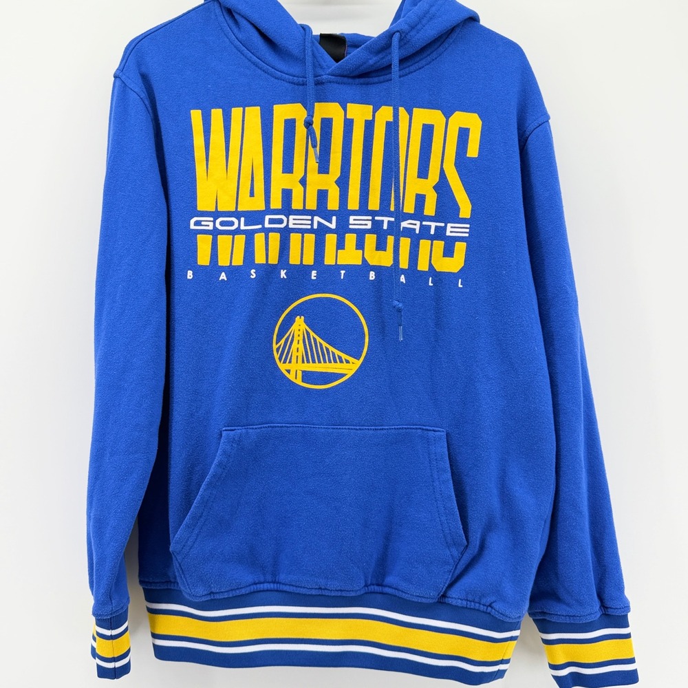 NBA Ultra Game Golden State Warriors Hoodie Mens Small Blue Yellow Basketball